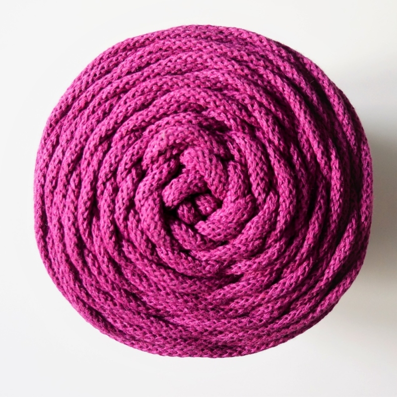 Baumwollkordel 5mm Dunkel Fuchsia